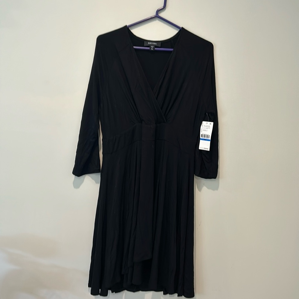 Karen Kane Black dress with crossover Front an extra large